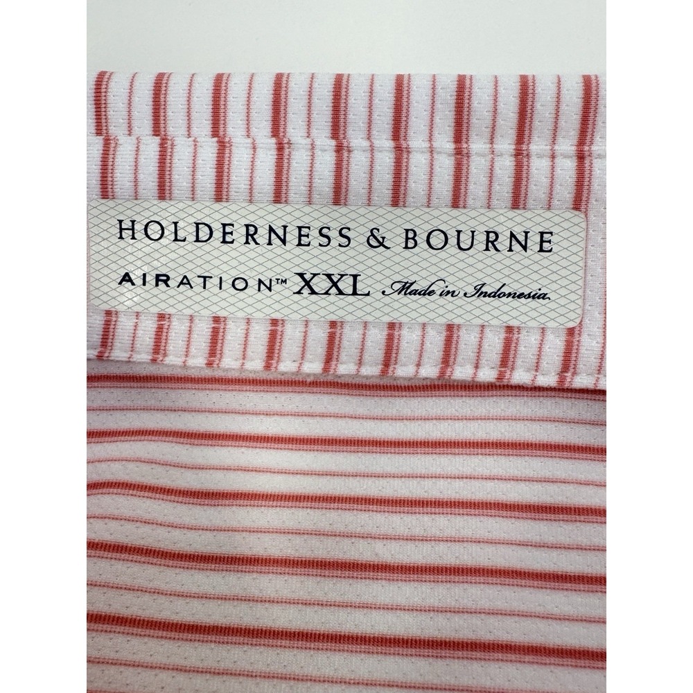 NWT Holderness & Bourne Turnbull Stripe AIRATION Golf Polo Shirt Mens XXL $118 - Picture 2 of 12